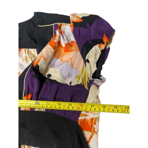 Corey Lynn Calter Dress Womens Size 4 Silk Floral Fit and Flare Cap - Picture 3 of 5